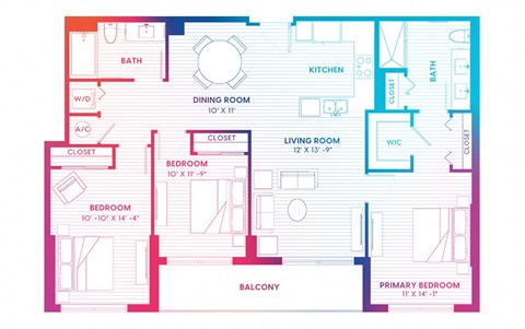 a blueprint of a floor plan of a house
